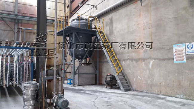 廢液處理系統(tǒng)的反應(yīng)釜正確安裝現(xiàn)場(chǎng)圖